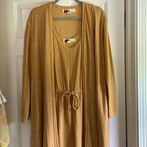 Free People Beach cardigan jumpsuit set